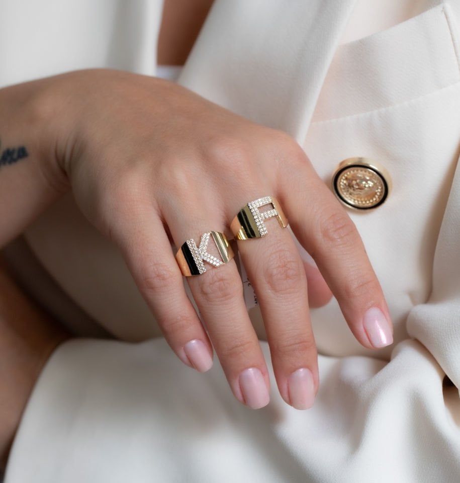 K HARF ALTIN YÜZÜK