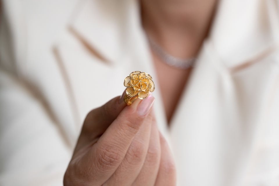 GÜL FANTEZİ ALTIN YÜZÜK