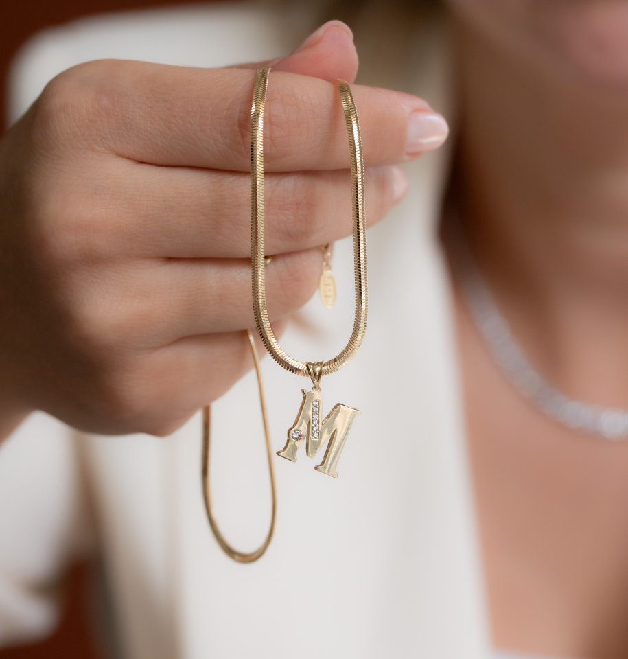 M HARF ALTIN KOLYE UCU