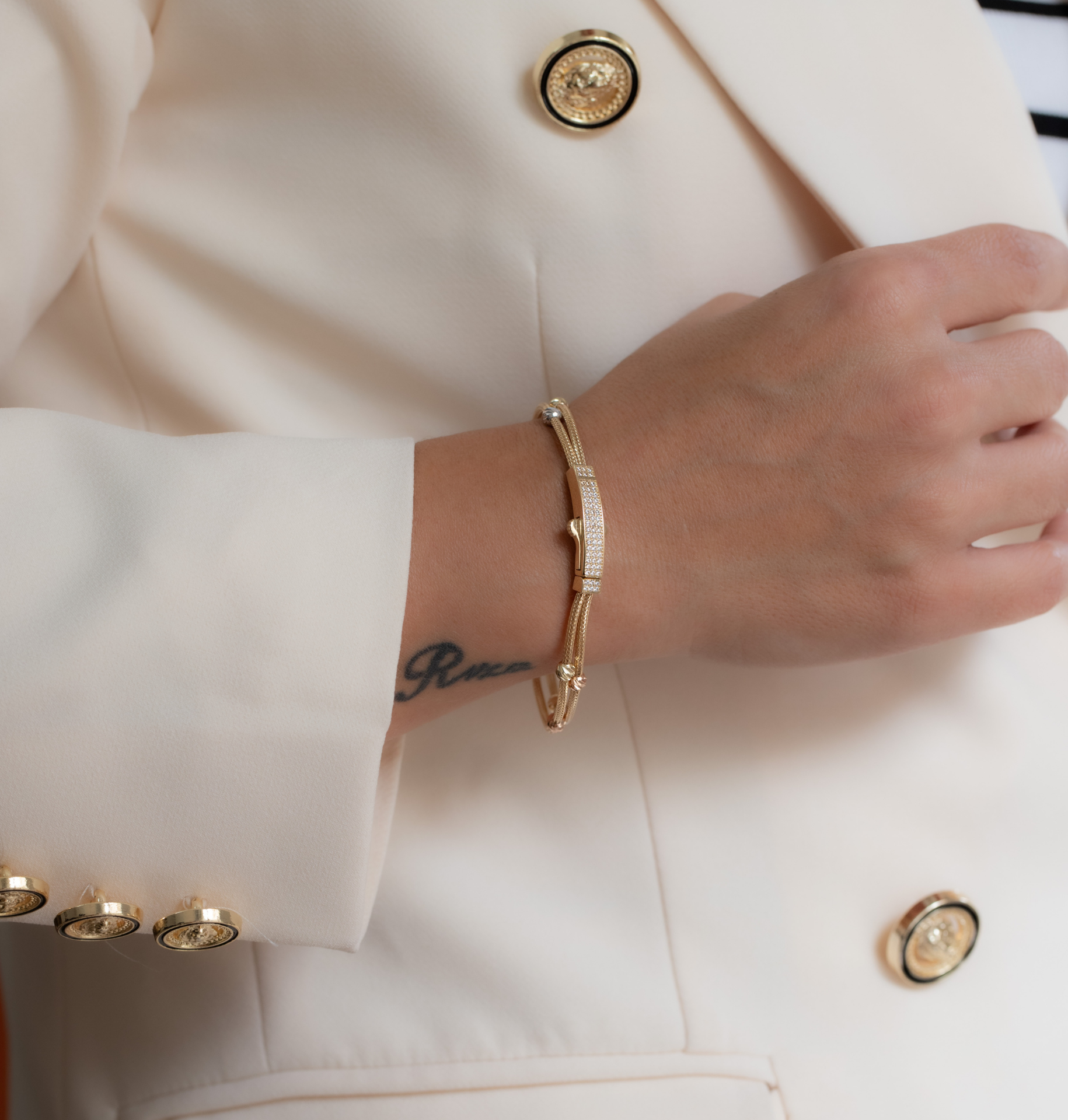 DORİKALI TAŞLI ALTIN BİLEKLİK