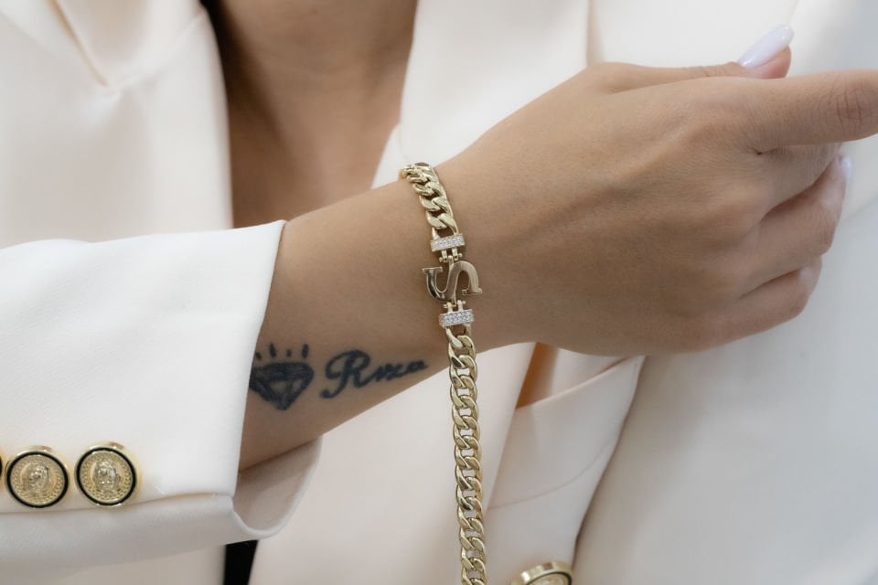 S HARF ALTIN BİLEKLİK