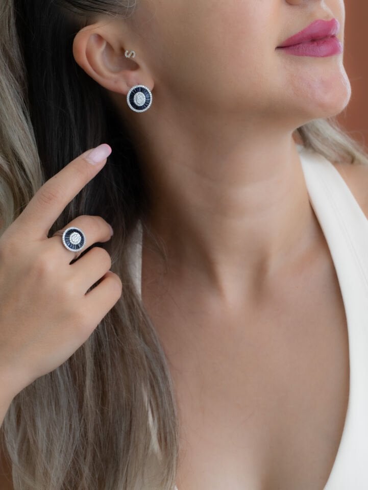 4.46 KARAT SAFİR PIRLANTA KÜPE