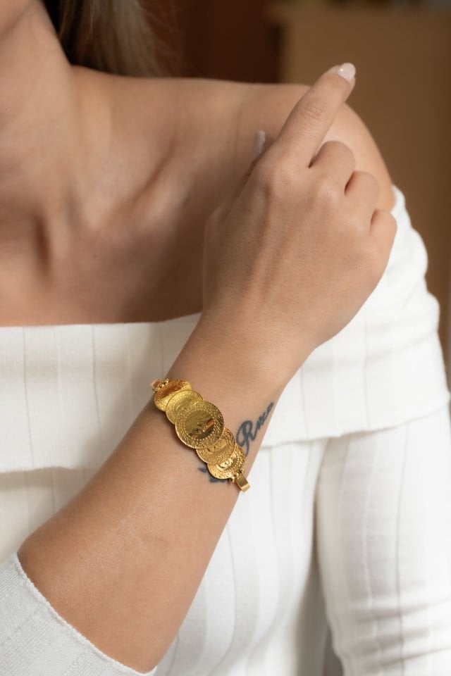 ÇEYREK ALTINLI KELEPÇE BİLEZİK