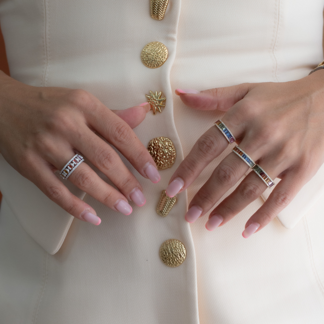 2.2 KARAT RENKLİ SAFİR TAM TUR PIRLANTA YÜZÜK