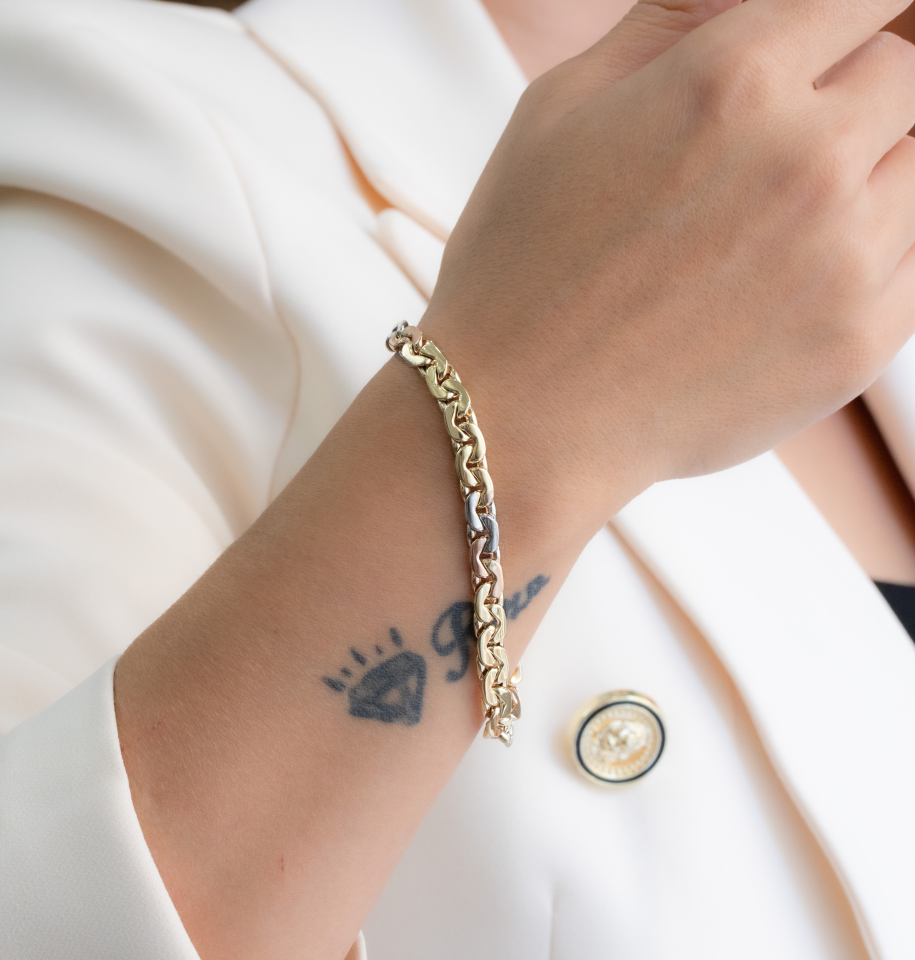 RENKLİ ZİNCİR ALTIN BİLEKLİK