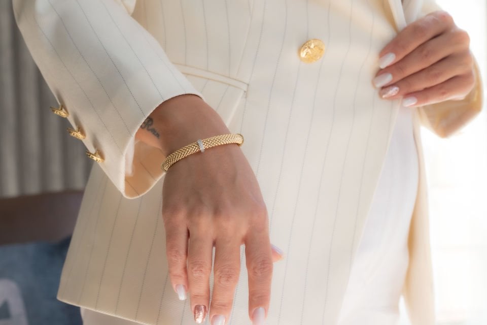 JESSICA  TAŞLI HALAT  ALTIN BİLEKLİK