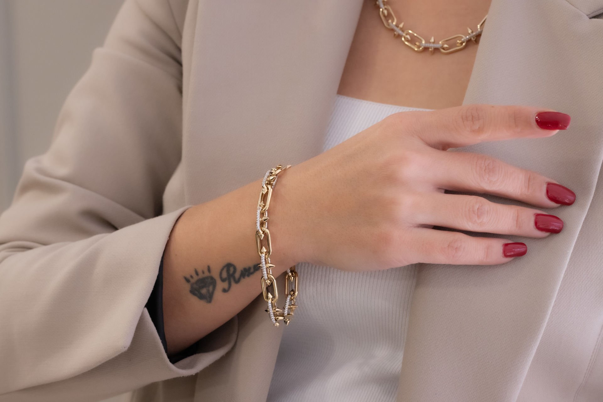 CELESTE TAŞLI ALTIN BİLEKLİK