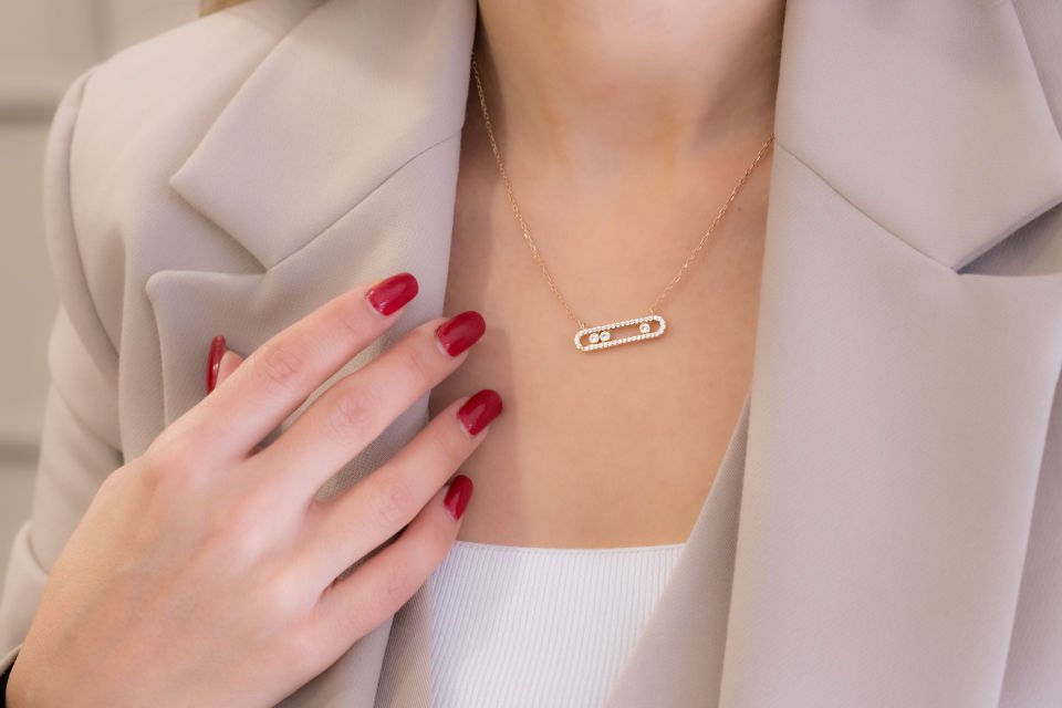 MEİS TAŞLI ALTIN KOLYE