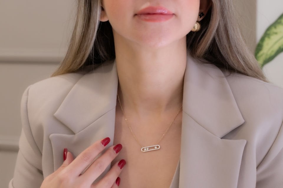 MEİS TAŞLI ALTIN KOLYE