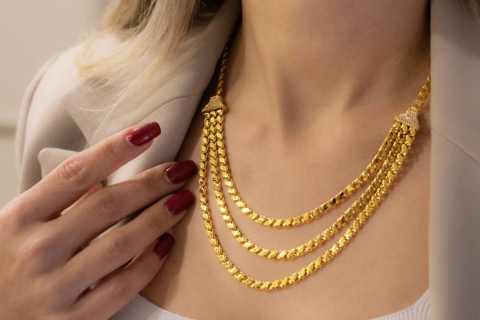 PULLU 3 KAT ALTIN KOLYE