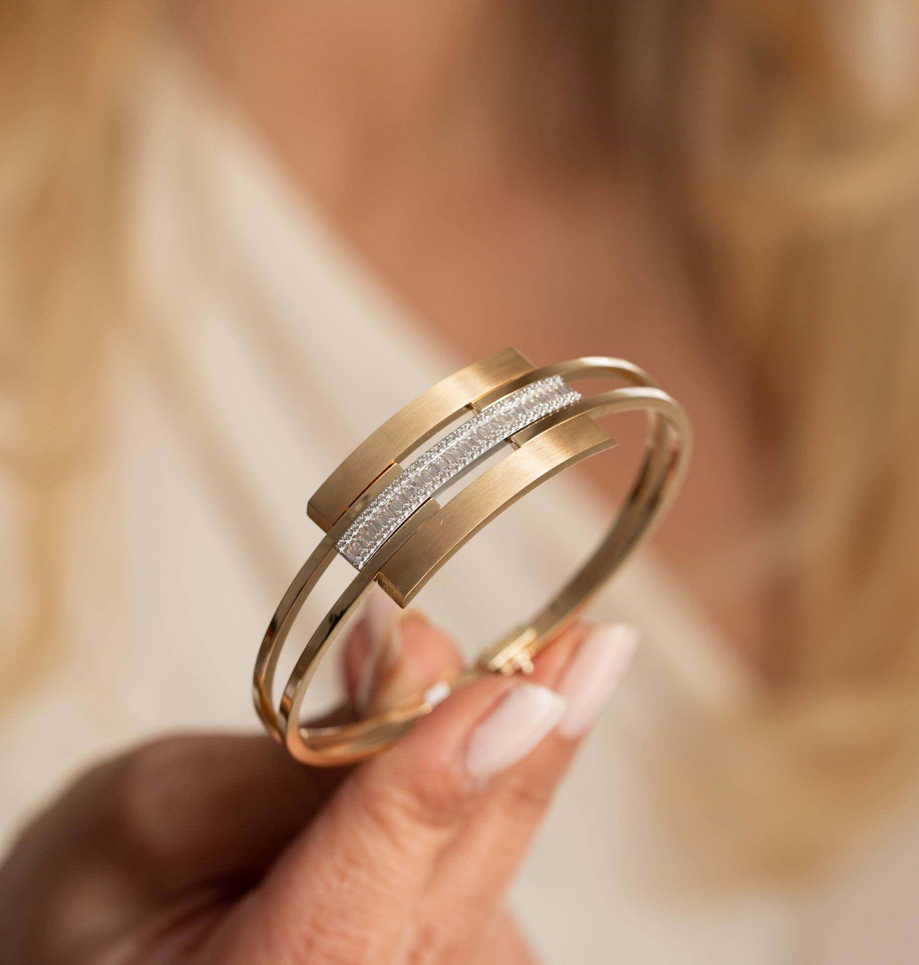 2 RENK KABURGA ALTIN KELEPÇE BİLEZİK