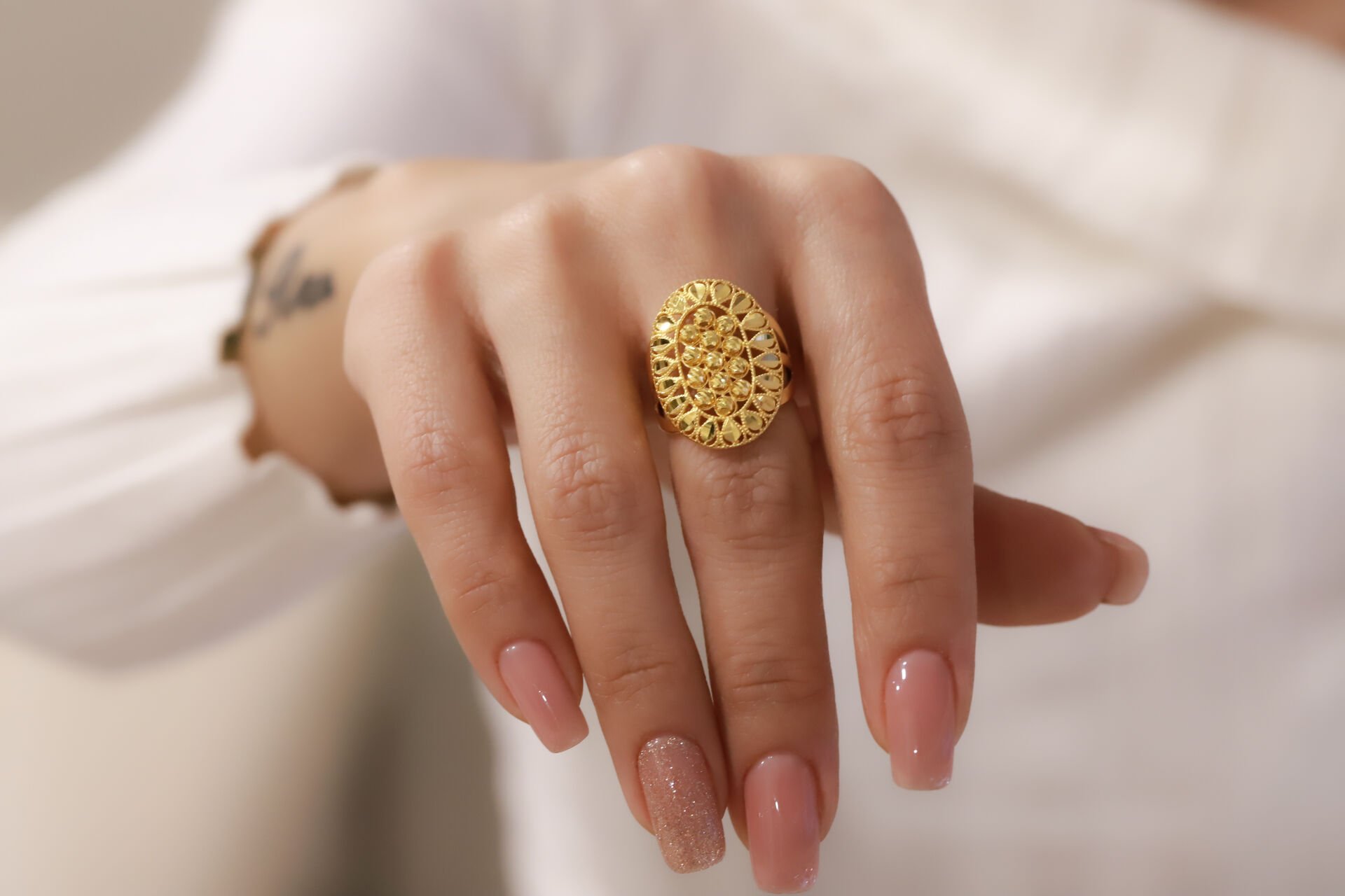 DORİKA İŞLEME ALTIN YÜZÜK