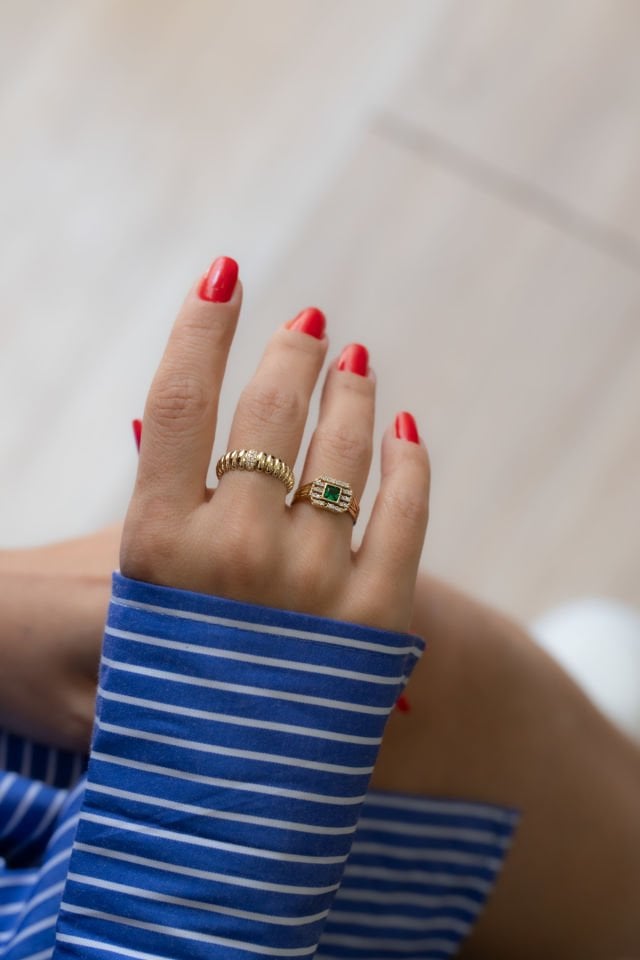 TAŞLI MİNİMAL ALTIN YÜZÜK