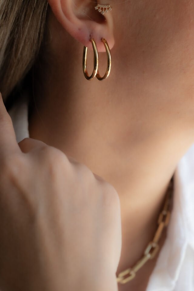 İNCE HALKA ALTIN KÜPE