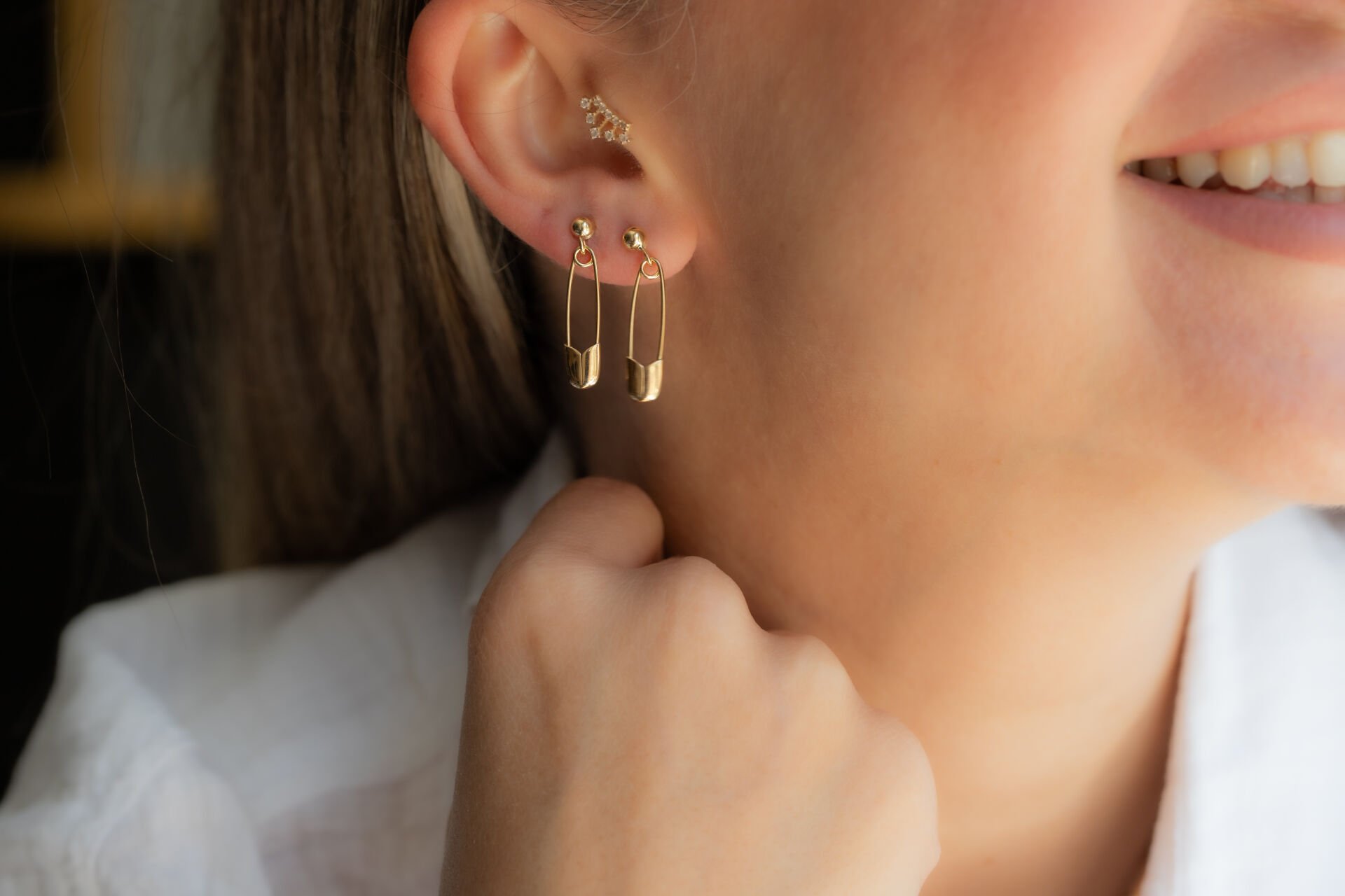 ÇATAL  İĞNE ALTIN KÜPE