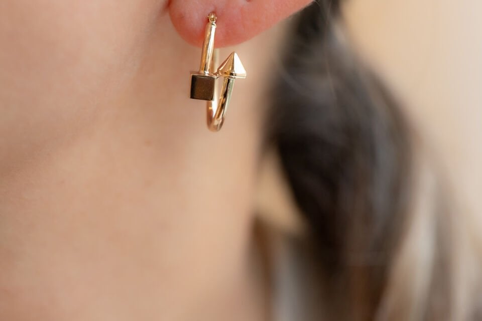 PARİS HALKA ALTIN KÜPE