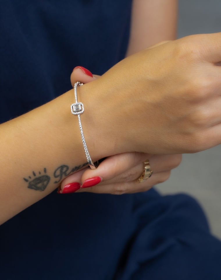 BAGET TAŞLI ALTIN KELEPÇE