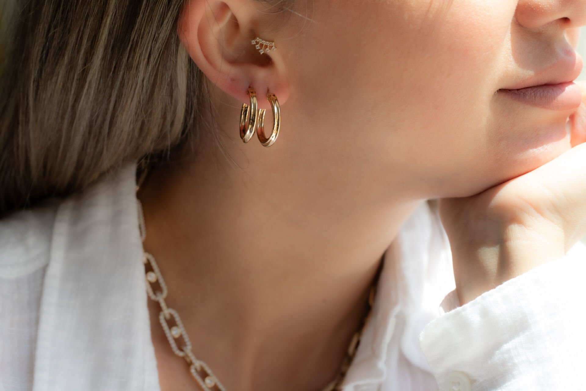 LİSA HALKA ALTIN KÜPE