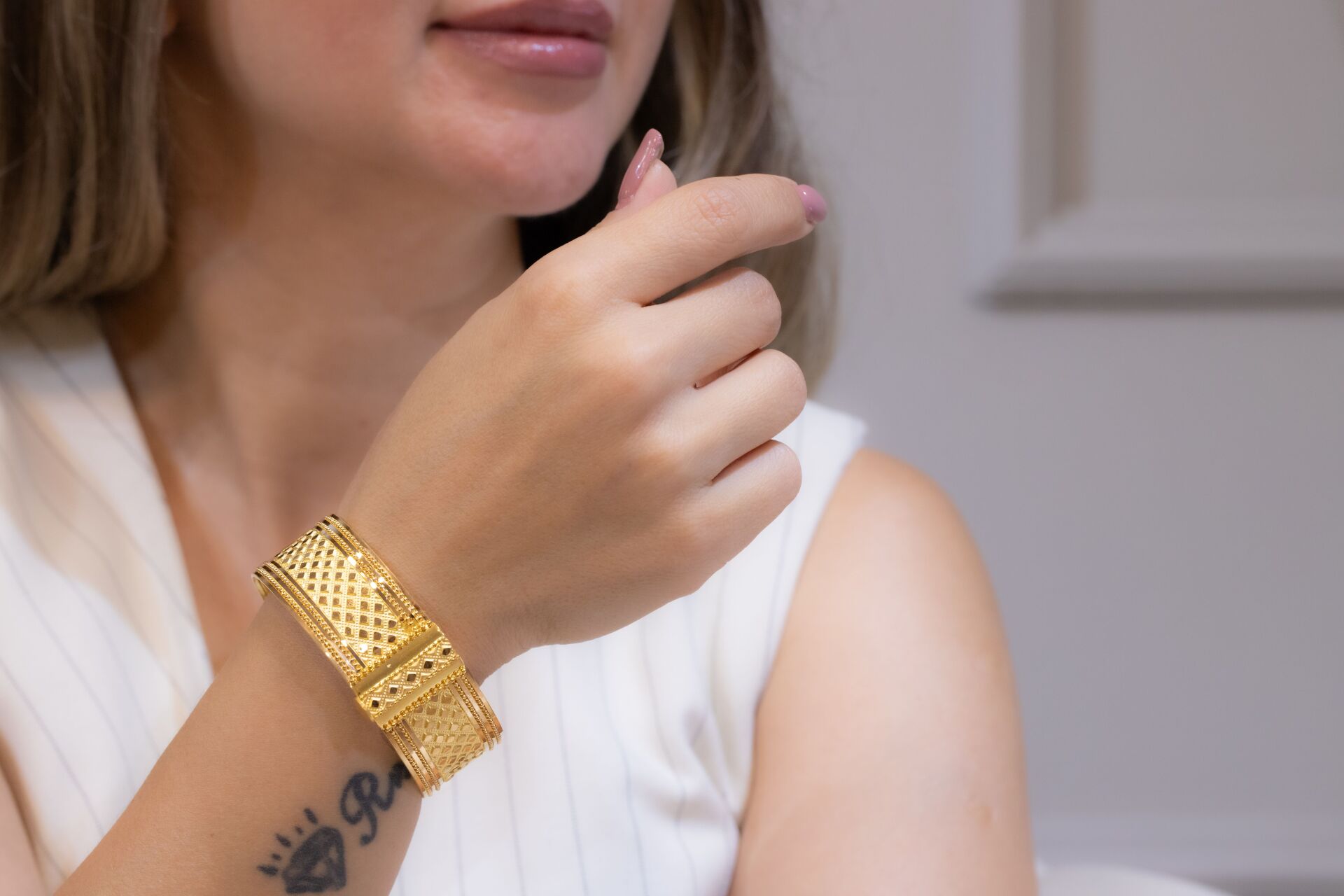 DERİK ALTIN KELEPÇE BİLEZİK