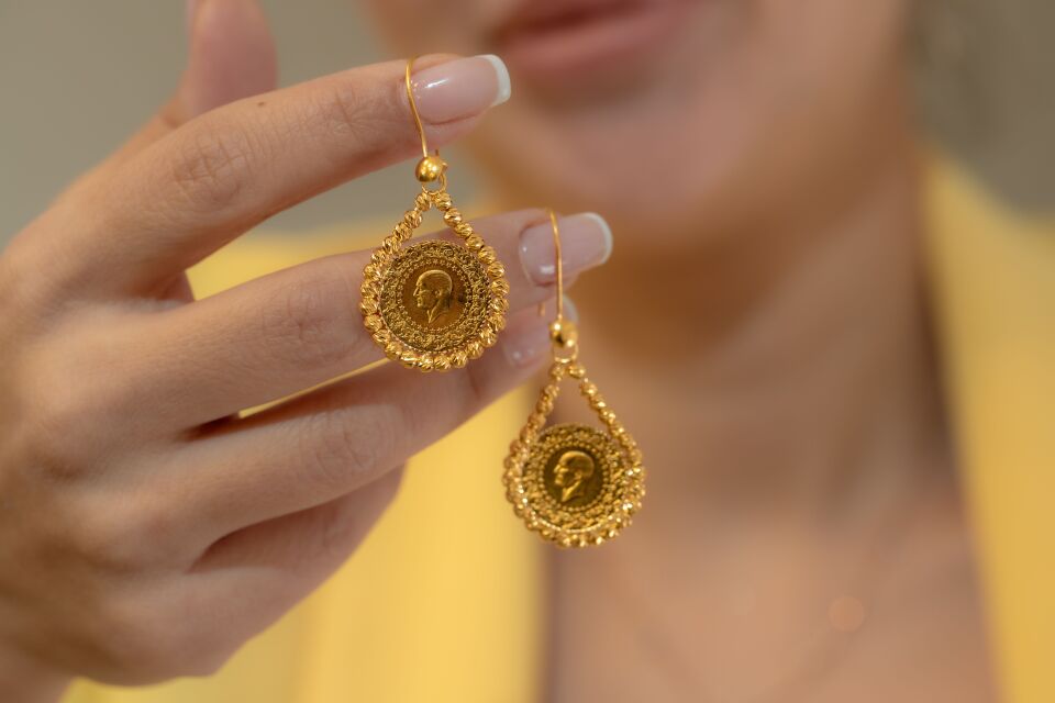 DORİKALI ÇEYREK ALTIN KÜPE