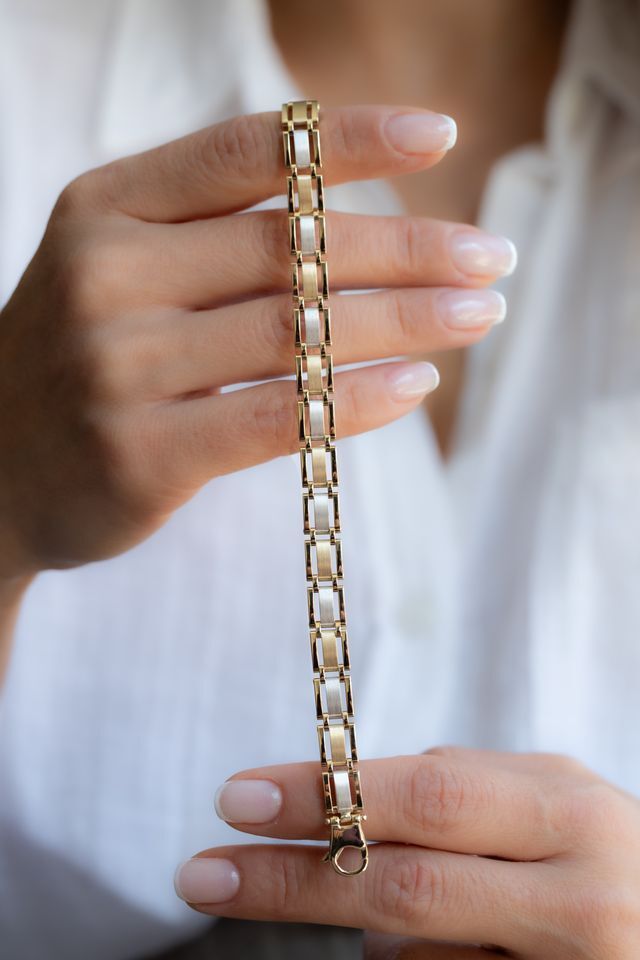 WHİTE ERKEK ALTIN BİLEKLİK