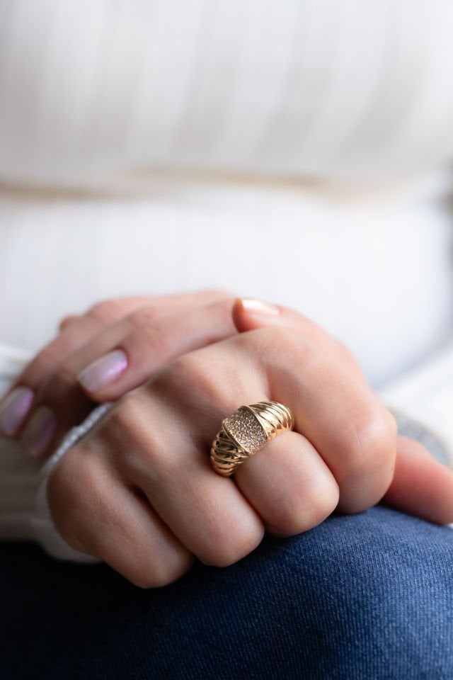 TAŞLI BURGU ALTIN YÜZÜK