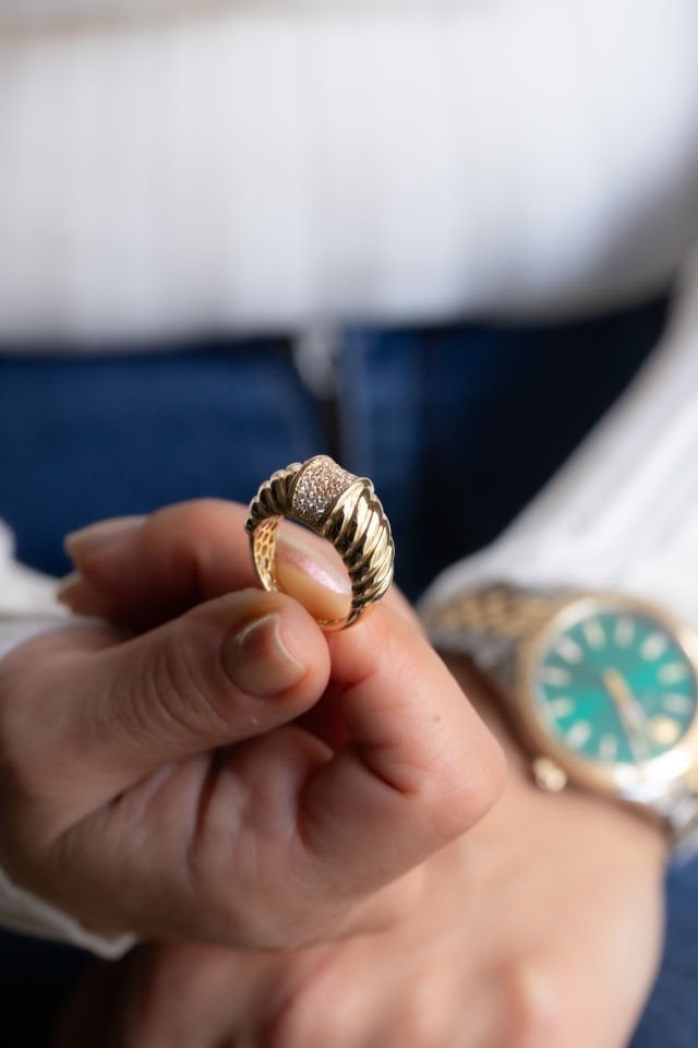 TAŞLI BURGU ALTIN YÜZÜK