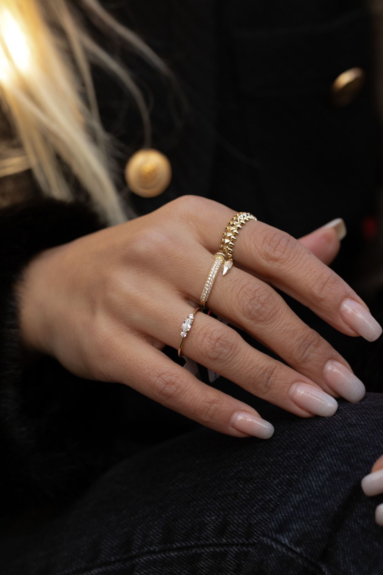 TAŞLI ALTIN İNCE YÜZÜK