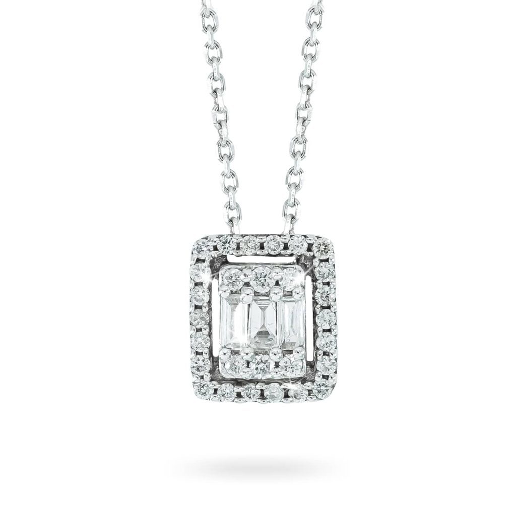 0,24 Karat Pırlanta Baget Kolye