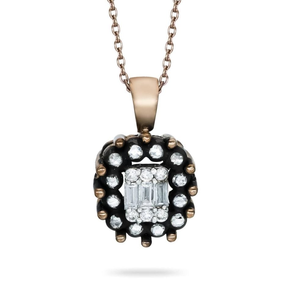 0,24 Karat Elmas Baget Kolye