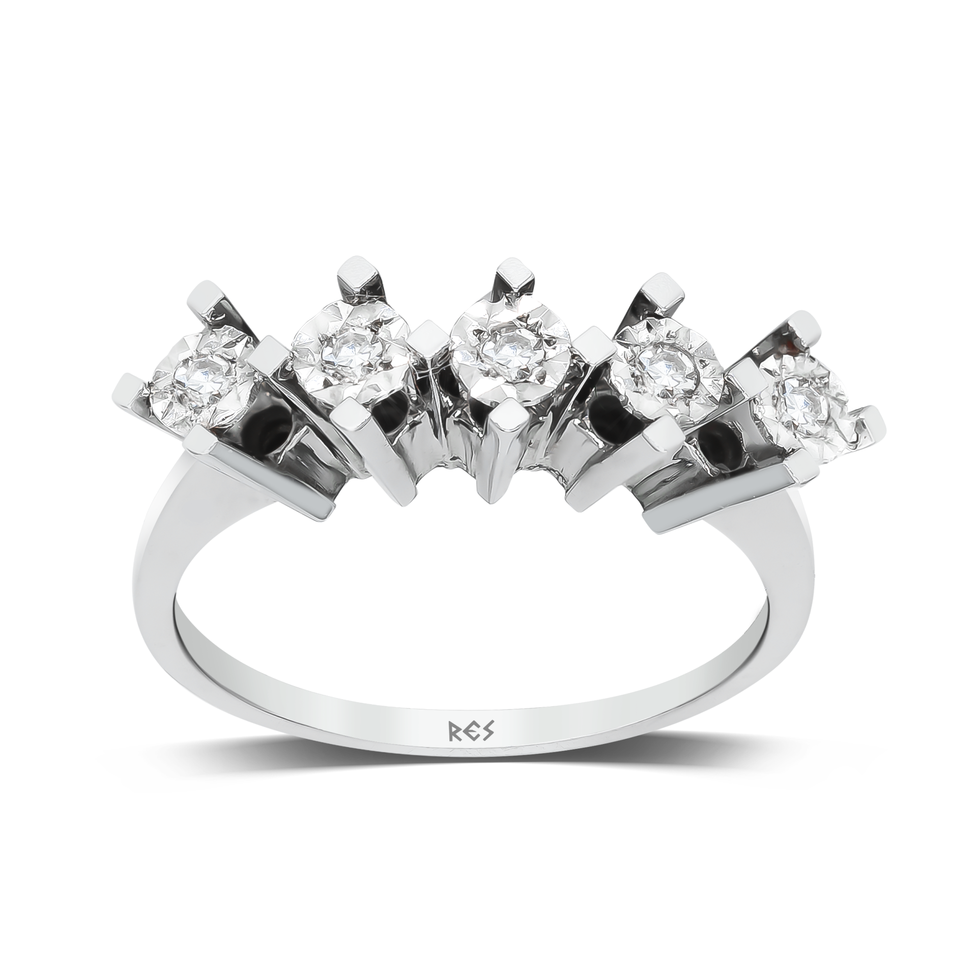 0,10 Karat Pırlanta Beştaş Yüzük