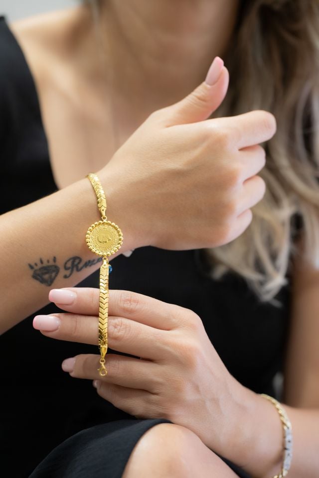 EZME ZİNCİR ÇEYREK ALTINLI BİLEKLİK