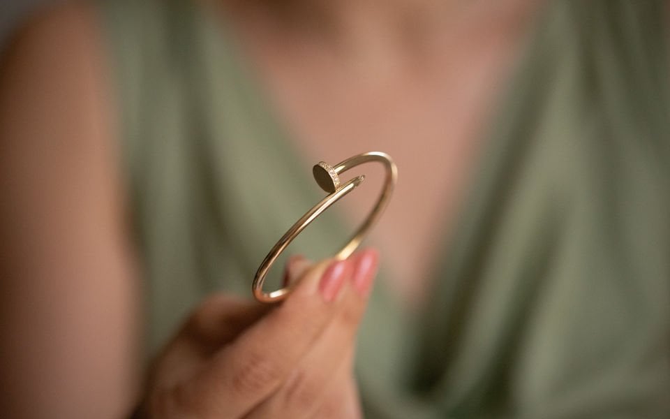 ÇİVİ MODEL ALTIN KELEPÇE BİLEZİK