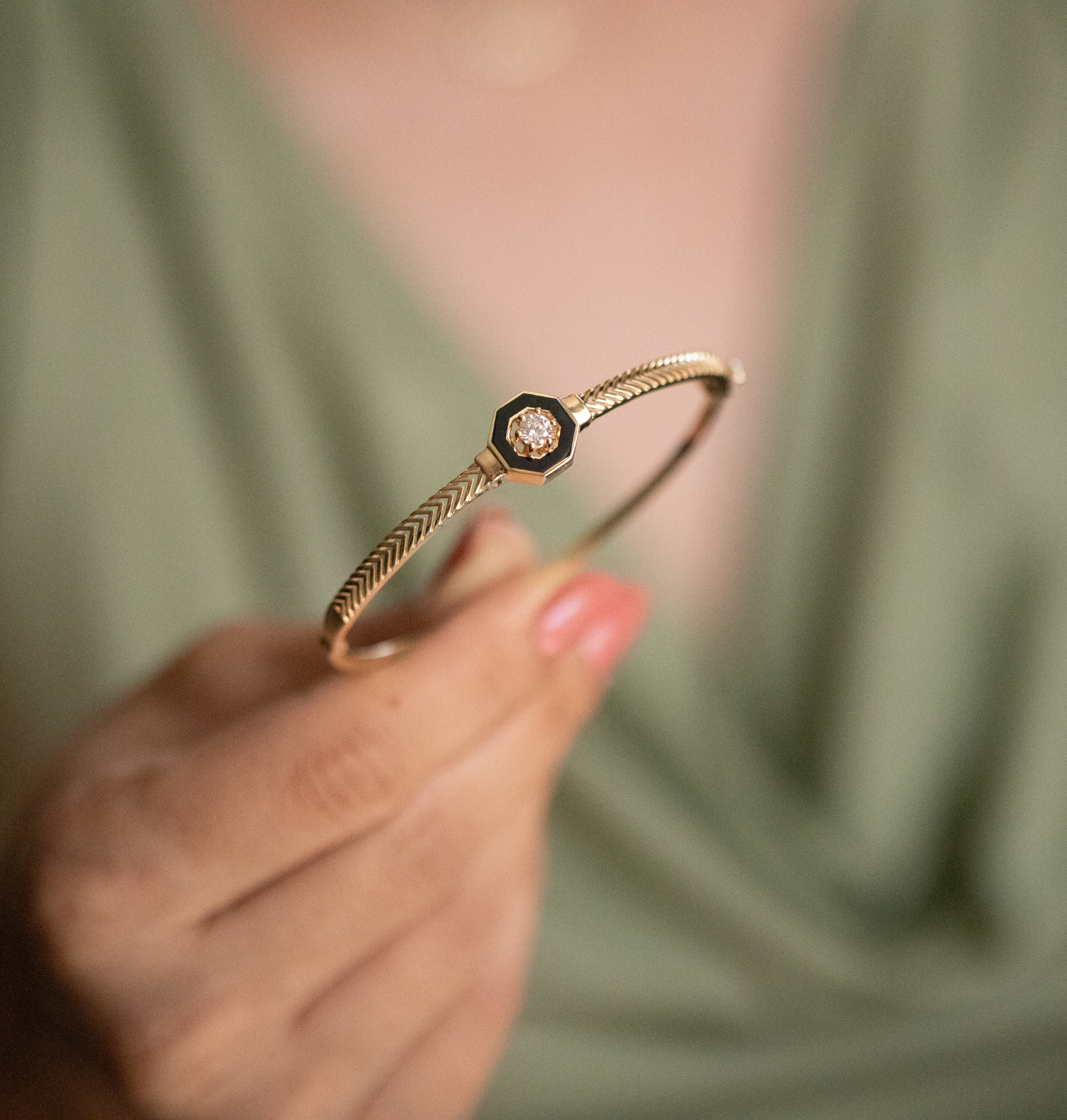 İTALYAN TEKTAŞ KELEPÇE BİLEZİK