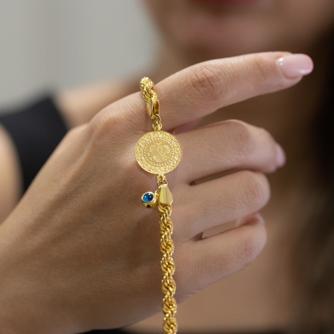 ZİYNETLİ BURMA ALTIN BİLEKLİK