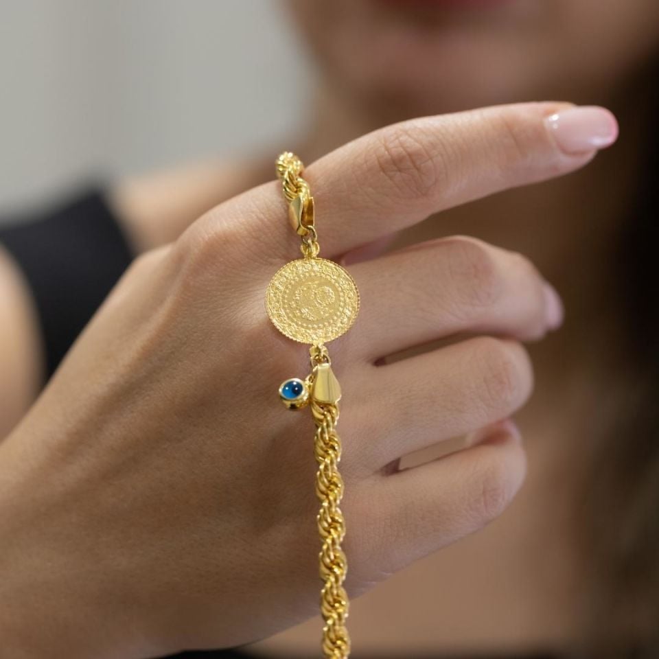 ZİYNETLİ BURMA ALTIN BİLEKLİK