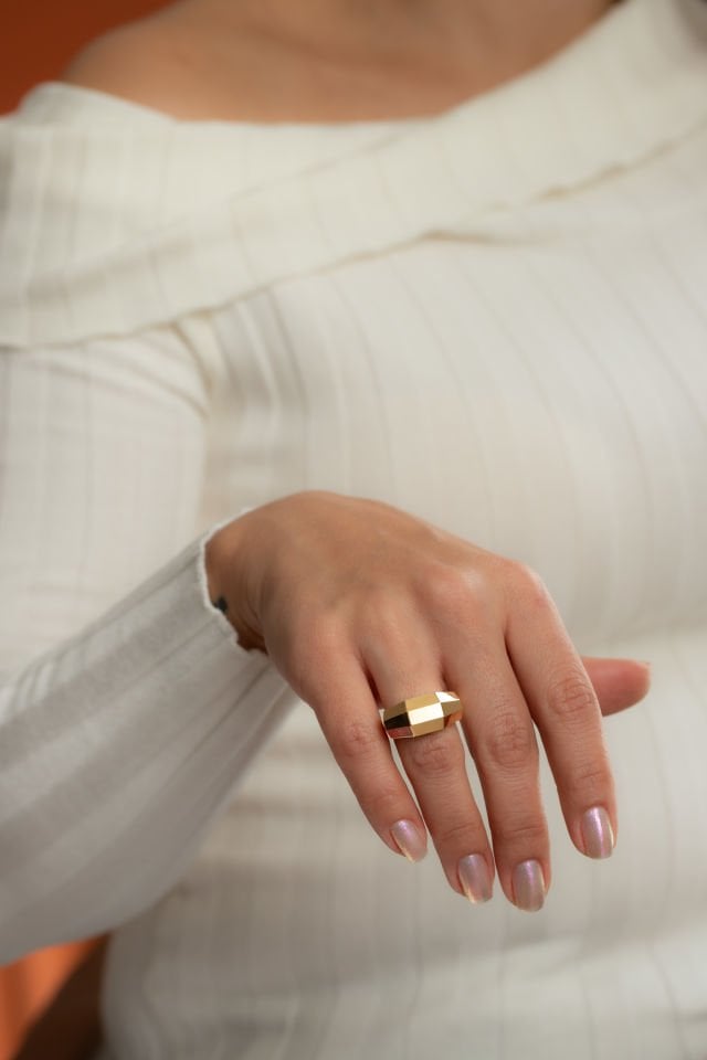 GEOMETRİK ALTIN YÜZÜK