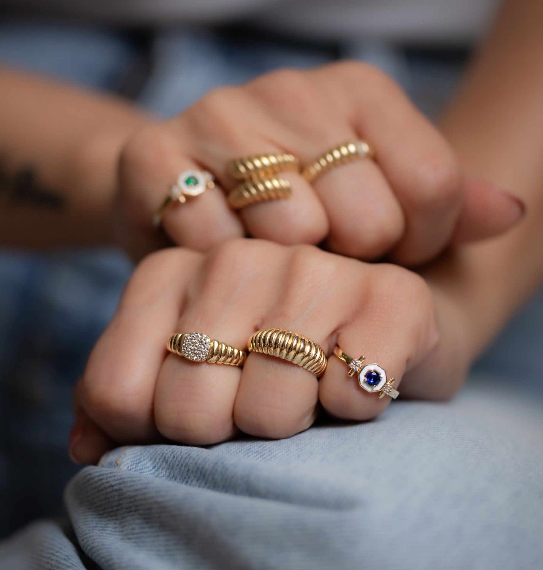 YEŞİL TAŞLI ALTIN YÜZÜK