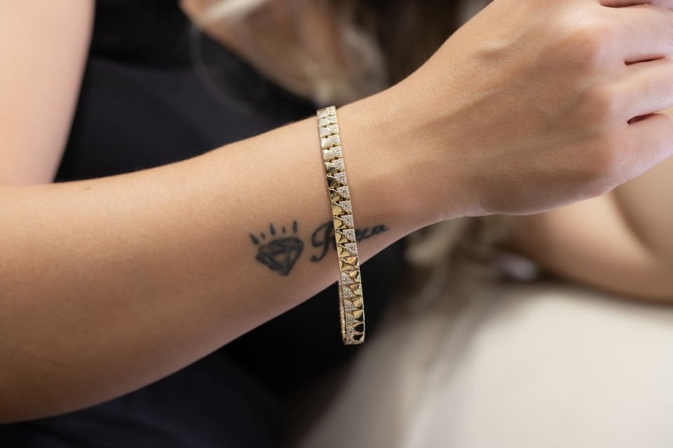 TAŞLI SU YOLU ALTIN BİLEKLİK