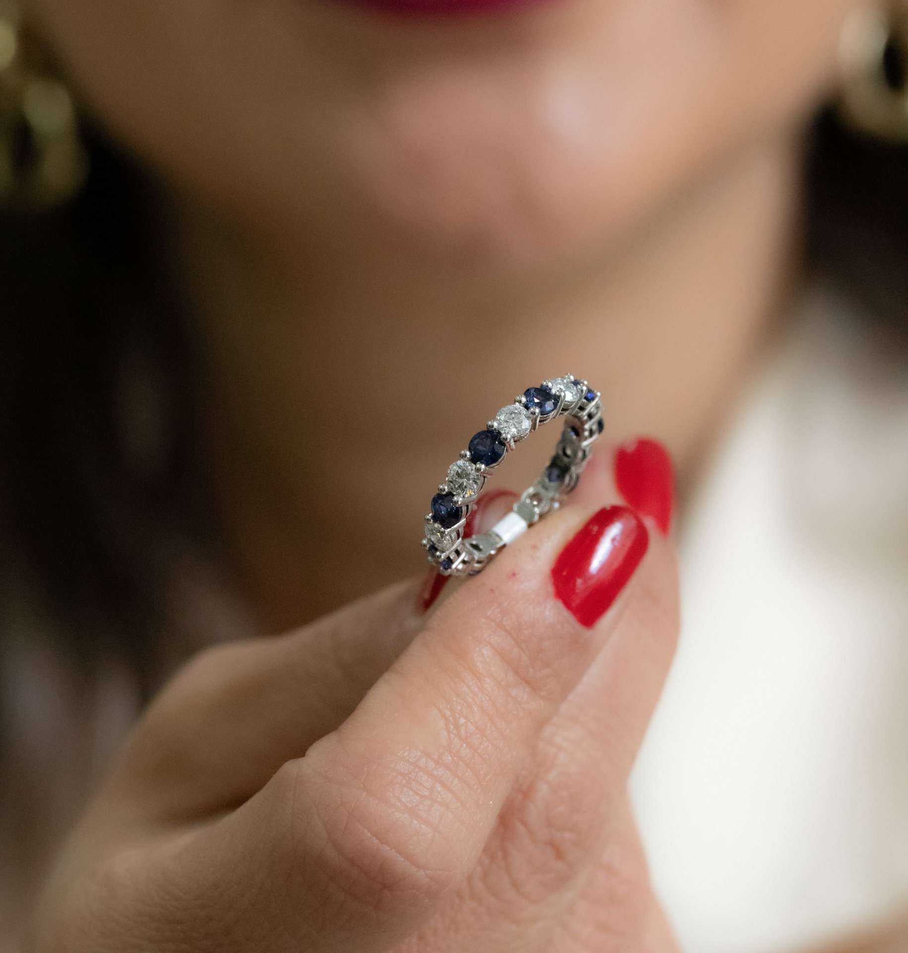 2.85 KARAT SAFİR TASARIM PIRLANTA YÜZÜK