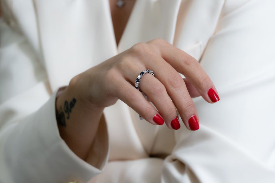 2.85 KARAT SAFİR TASARIM PIRLANTA YÜZÜK